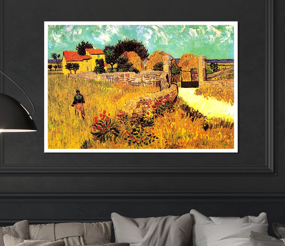 Van Gogh Farmhouse In Provence 1 Print Poster Wall Art