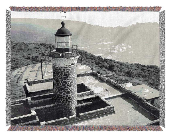 Ansel Adams Faro Isla De Culebritas 2 Woven Blanket