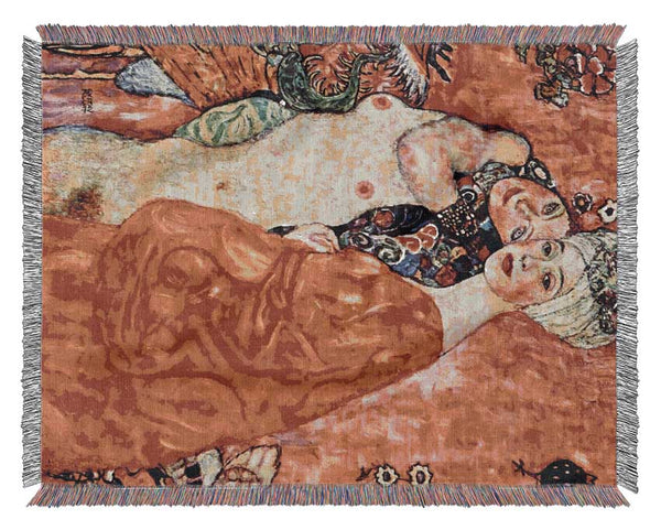 Klimt Female Act Woven Blanket