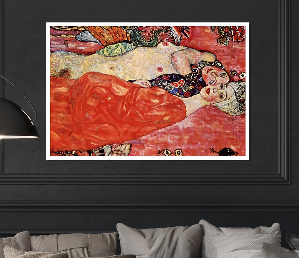 Klimt Female Act Print Poster Wall Art