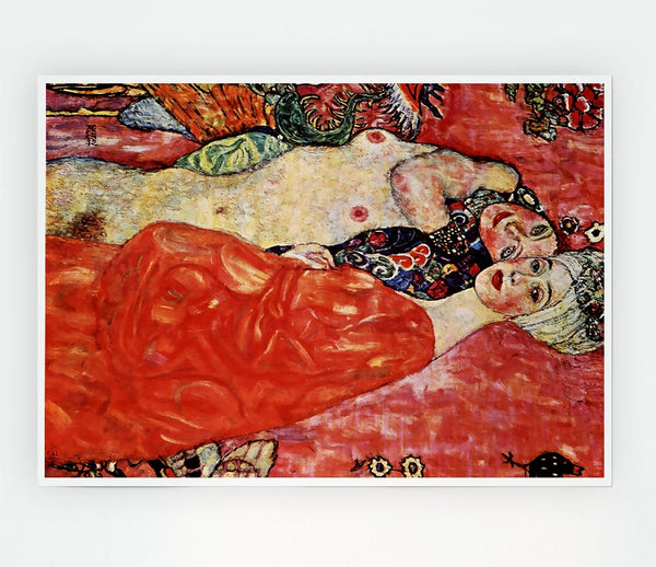 Klimt Female Act Print Poster Wall Art