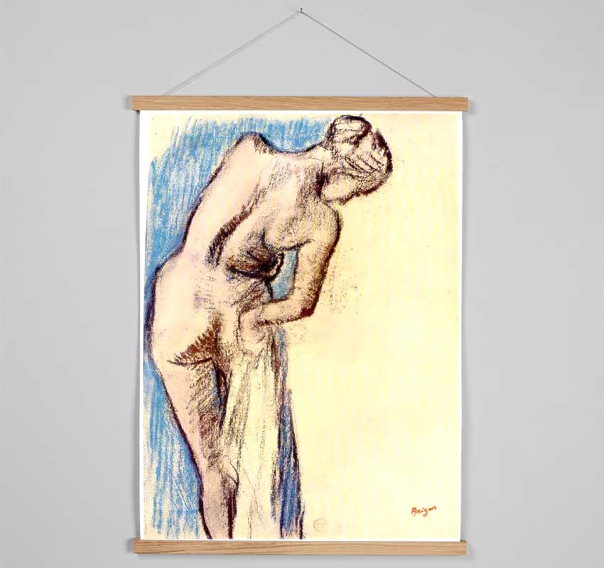 Degas Female After The Bath Hanging Poster - Wallart-Direct UK