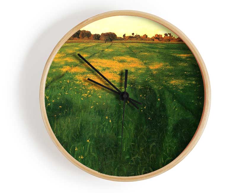 Felix Vallotton Field Of Green Oats Clock - Wallart-Direct UK