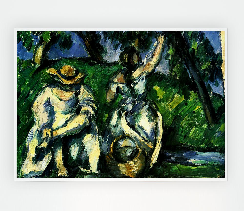 Cezanne Figures Print Poster Wall Art