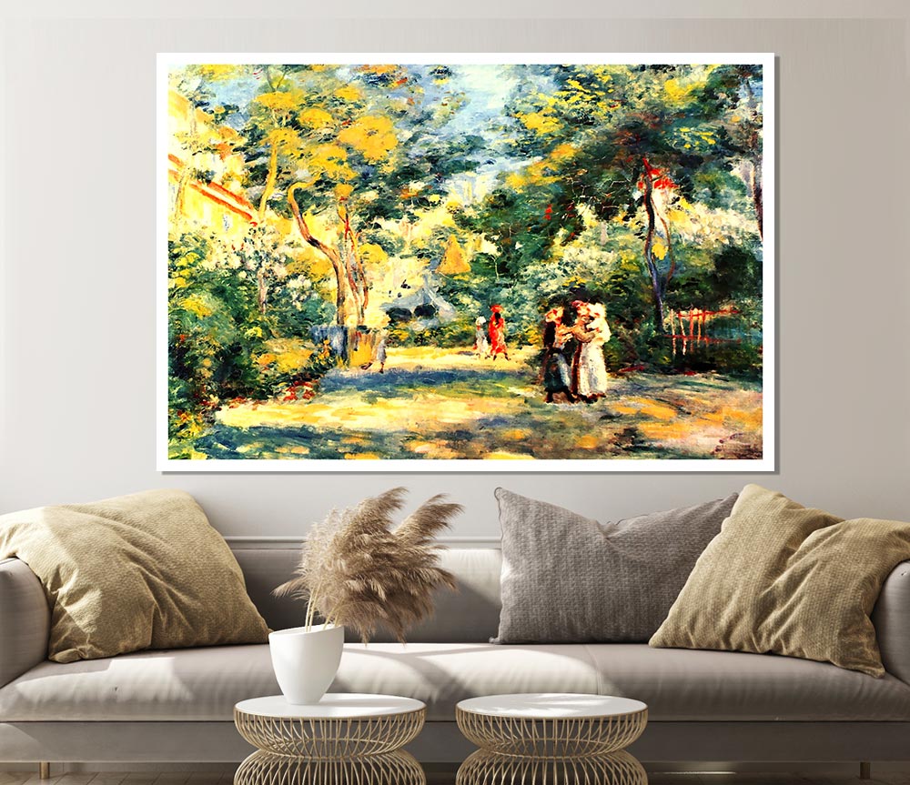 Van Gogh Figures In The Garden Print Poster Wall Art