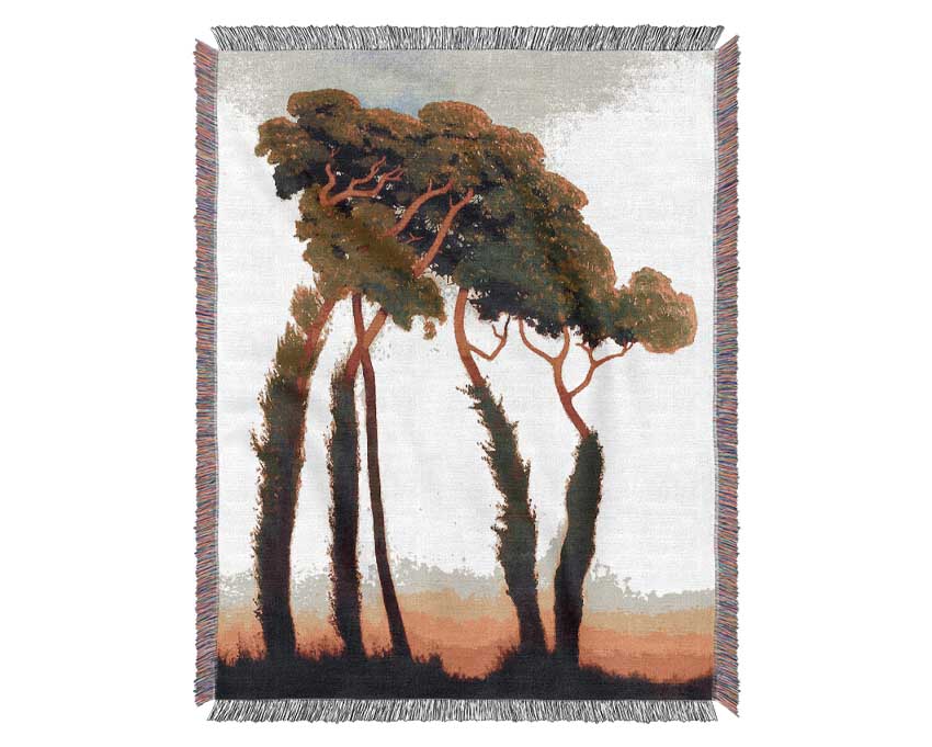 Felix Vallotton Five Trees Woven Blanket