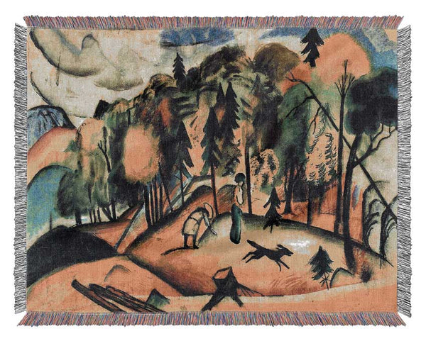 August Macke Forest Walk Woven Blanket