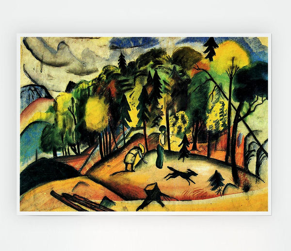 August Macke Forest Walk Print Poster Wall Art