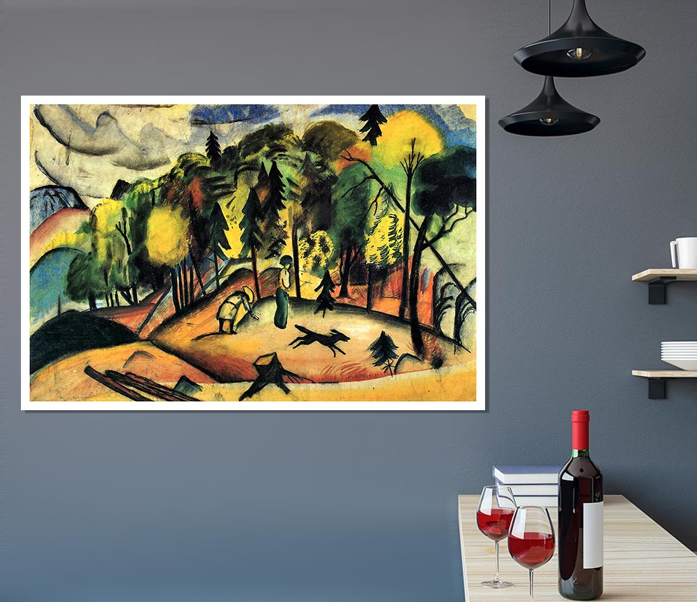 August Macke Forest Walk Print Poster Wall Art