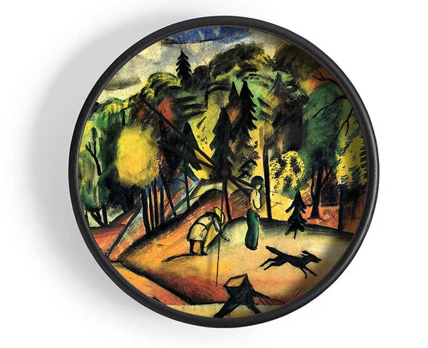 August Macke Forest Walk Clock - Wallart-Direct UK