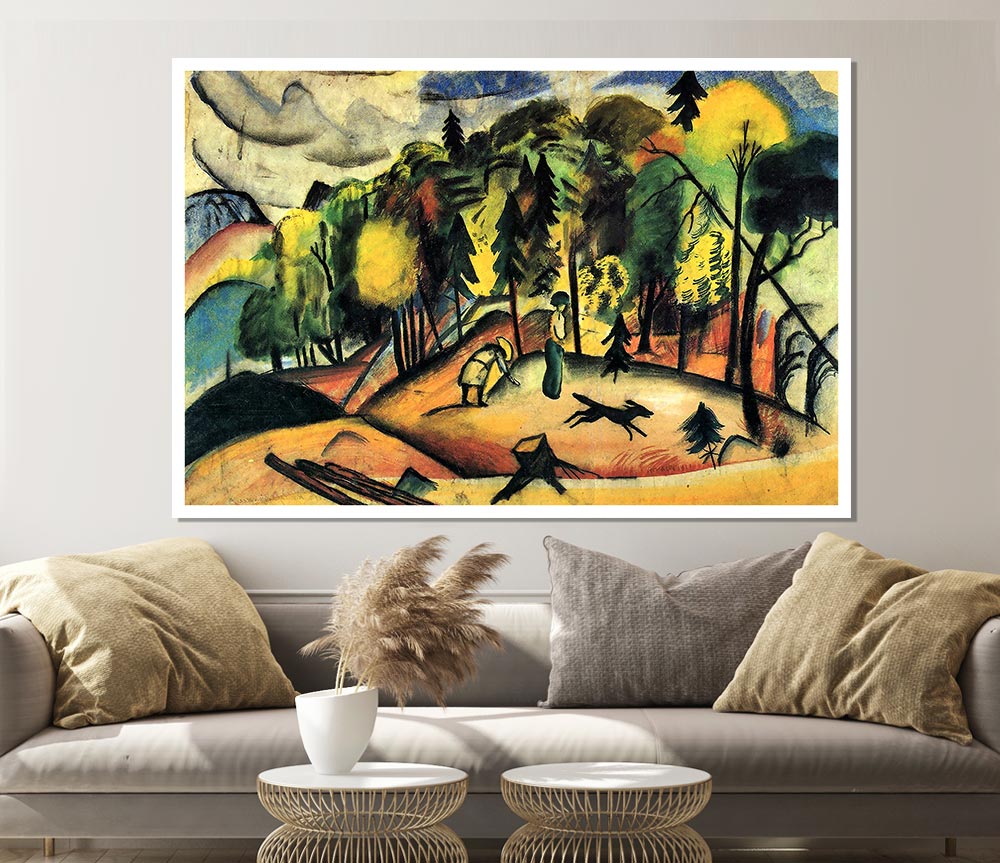 August Macke Forest Walk Print Poster Wall Art