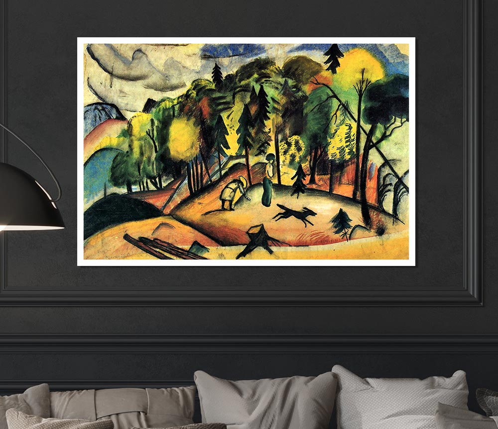 August Macke Forest Walk Print Poster Wall Art