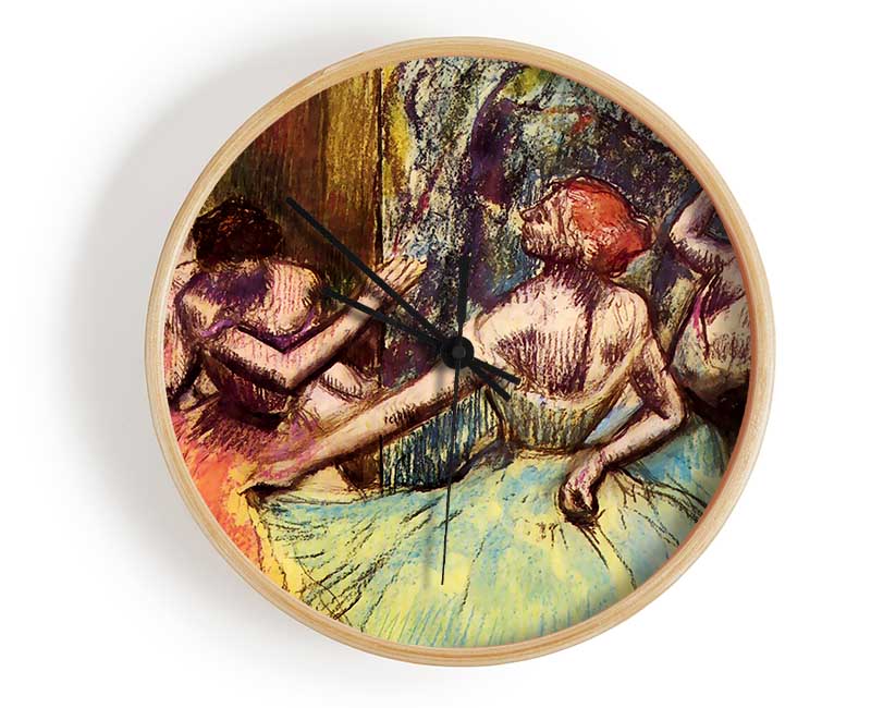 Degas Four Dancers Behind The Scenes Clock - Wallart-Direct UK