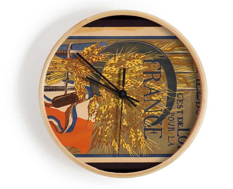 French Poster Clock - Wallart-Direct UK