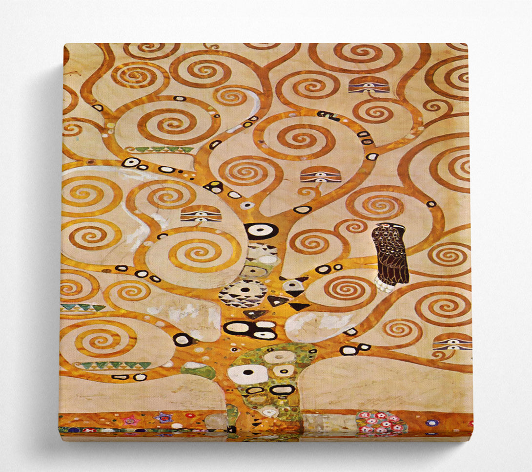 A Square Canvas Print Showing Klimt Frieze 2 Square Wall Art