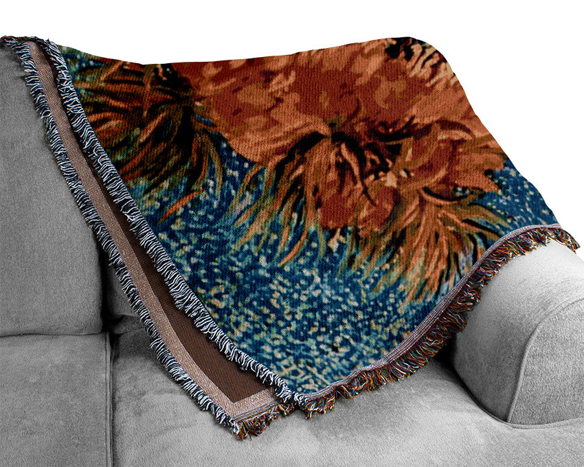 Van Gogh Fritillaries Woven Blanket