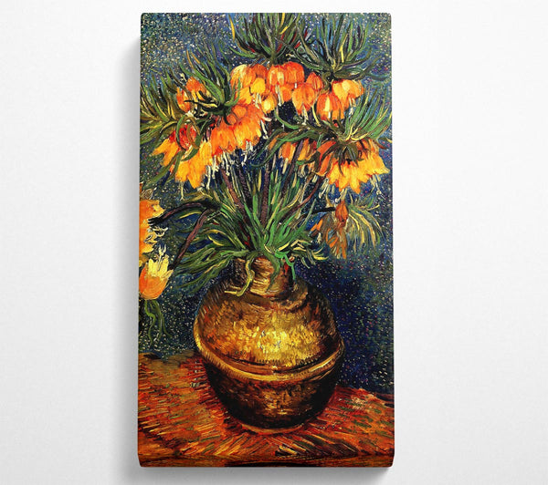 Van Gogh Schachbrettblumen in einer Kupfervase