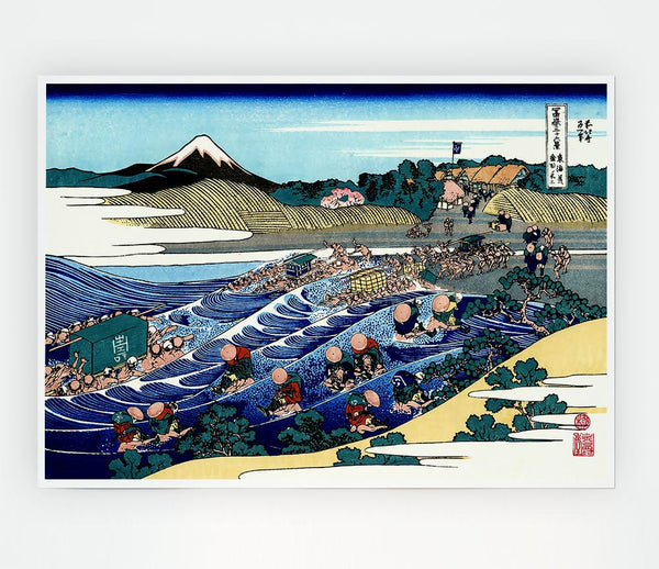 Hokusai Fuji From Kanaya On Tokaido Print Poster Wall Art