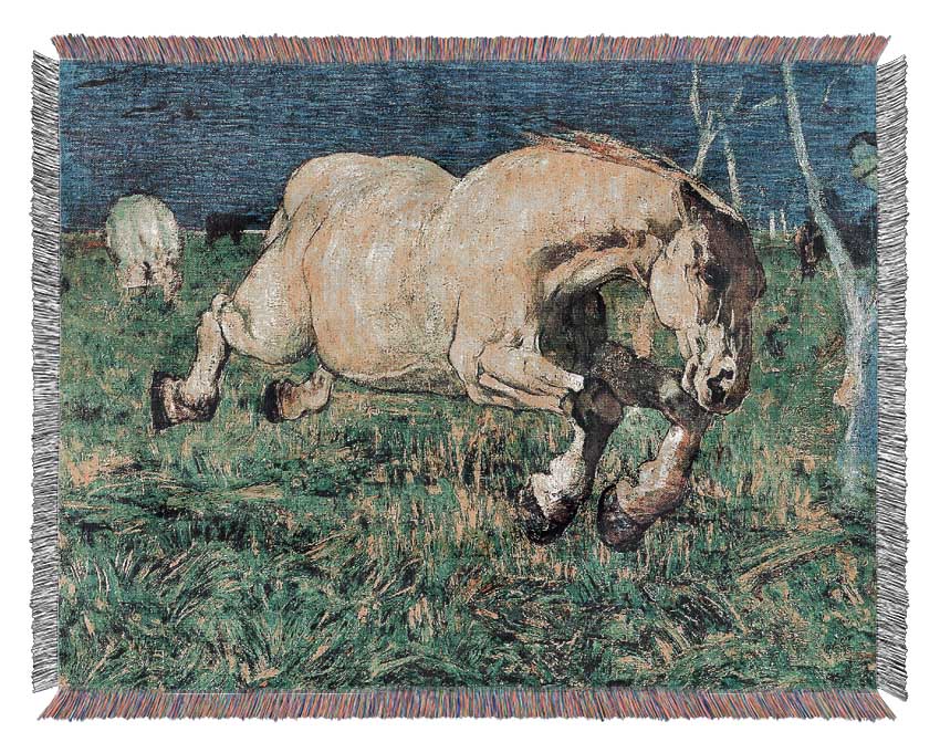 Segantini Galloping Horse Woven Blanket