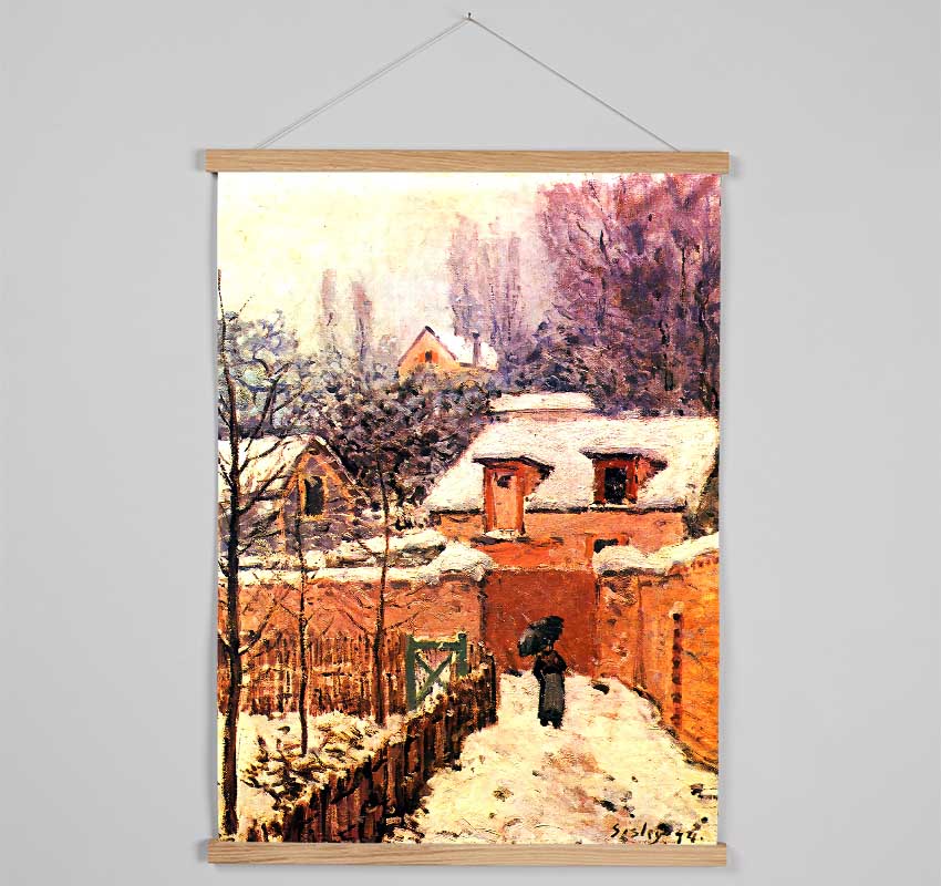 Sisley Garden In Louveciennes In Snow Hanging Poster - Wallart-Direct UK