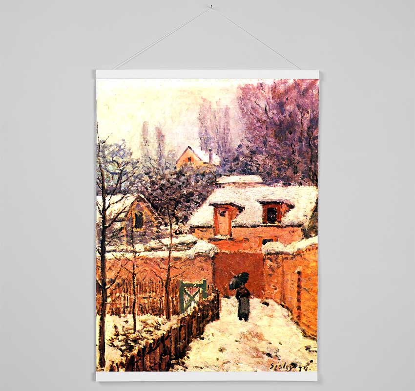 Sisley Garden In Louveciennes In Snow Hanging Poster - Wallart-Direct UK