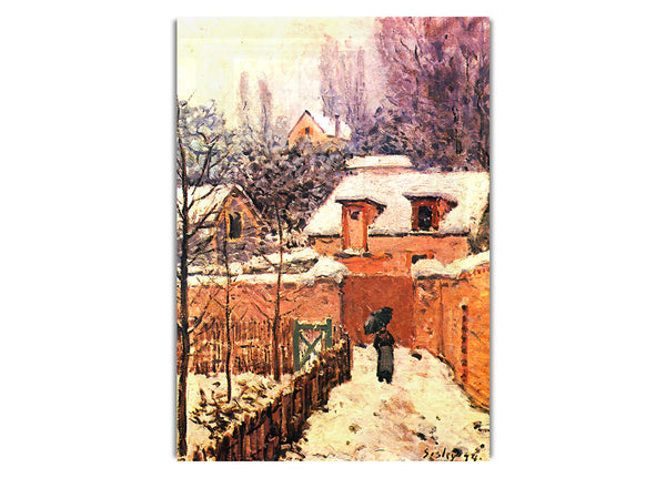 Garden In Louveciennes In Snow By Sisley