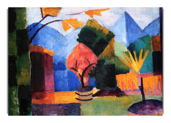 Garden On The Lake Of Thun By Macke