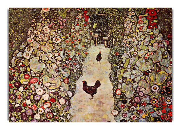 Garden Path With Chickens By Klimt