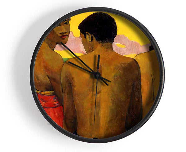 Gauguin Three Tahitians Clock - Wallart-Direct UK