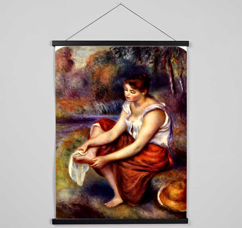 Renoir Girl Dryes Her Feet Hanging Poster - Wallart-Direct UK