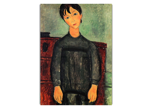 Mädchen mit einem schwarzen Gewand von Modigliani