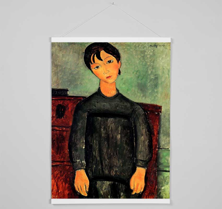 Modigliani Girl With A Black Robe Hanging Poster - Wallart-Direct UK