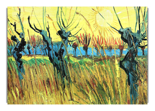 Weiden bei Sonnenuntergang von Van Gogh