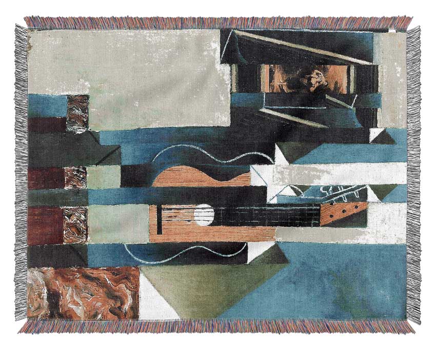 Juan Gris Guitar 2 Woven Blanket