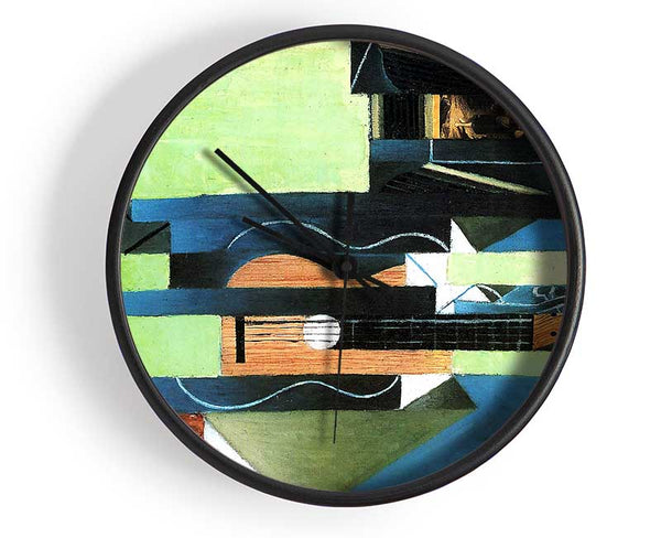 Juan Gris Guitar 2 Clock - Wallart-Direct UK