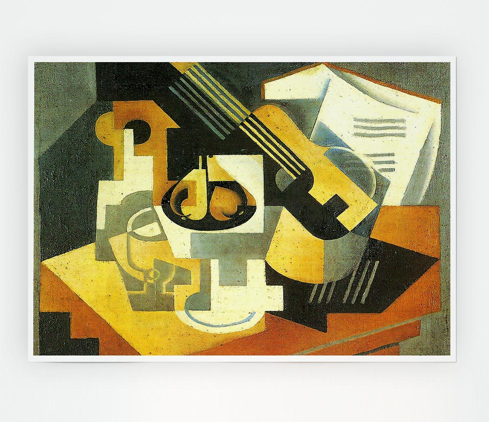 Juan Gris Guitar And Fruit Bowl 1 Print Poster Wall Art