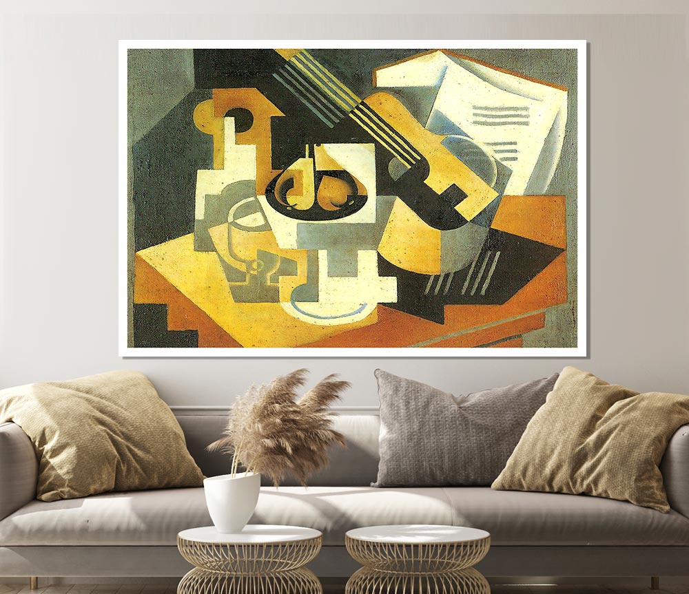 Juan Gris Guitar And Fruit Bowl 1 Print Poster Wall Art