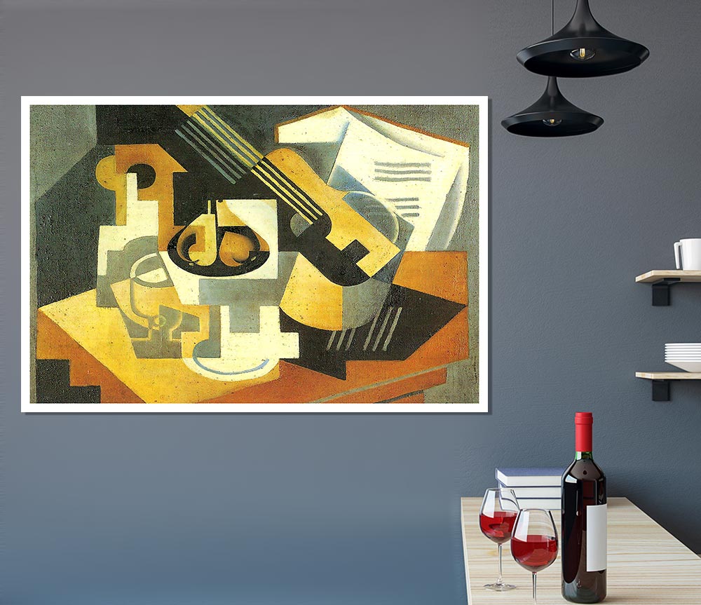 Juan Gris Guitar And Fruit Bowl 1 Print Poster Wall Art