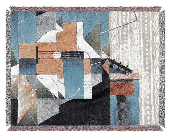 Juan Gris Guitar On A Table Woven Blanket