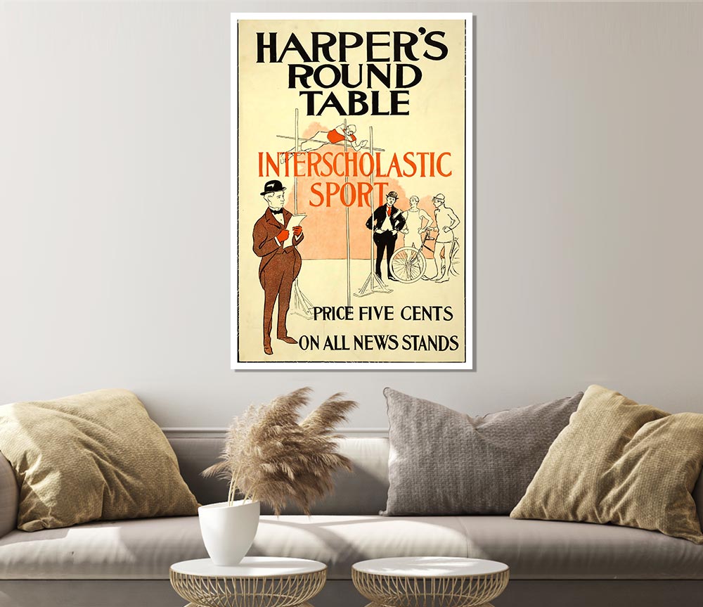 Harpers Round Table Print Poster Wall Art