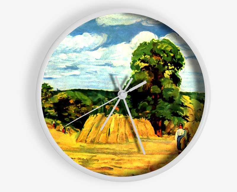 Pissarro Harvest Clock - Wallart-Direct UK