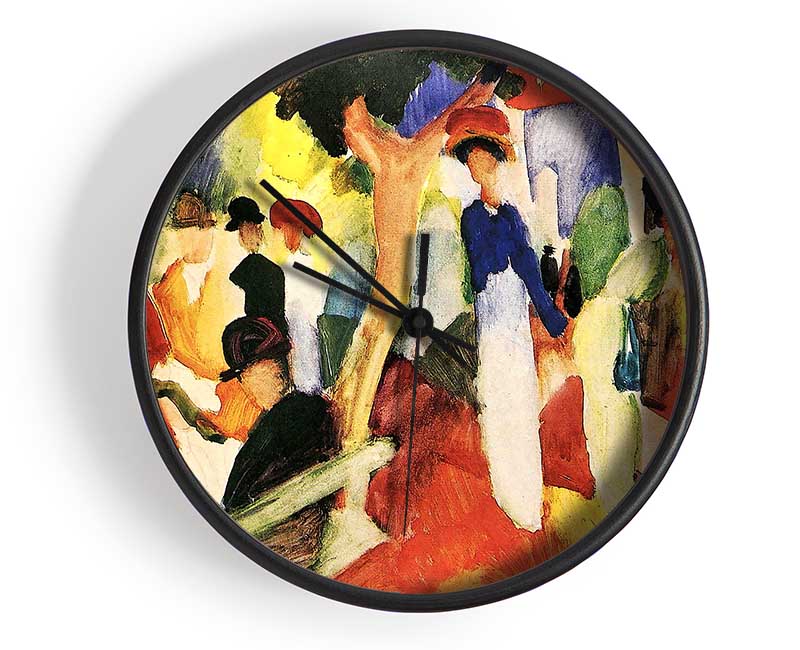 August Macke Hat Shop At The Promenade Clock - Wallart-Direct UK