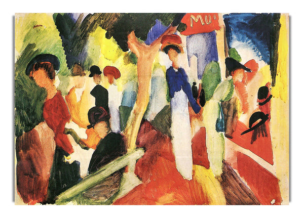 Hutladen an der Promenade von August Macke