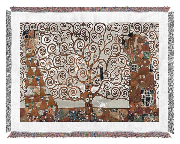 Klimt The Tree Of Life 1 Woven Blanket