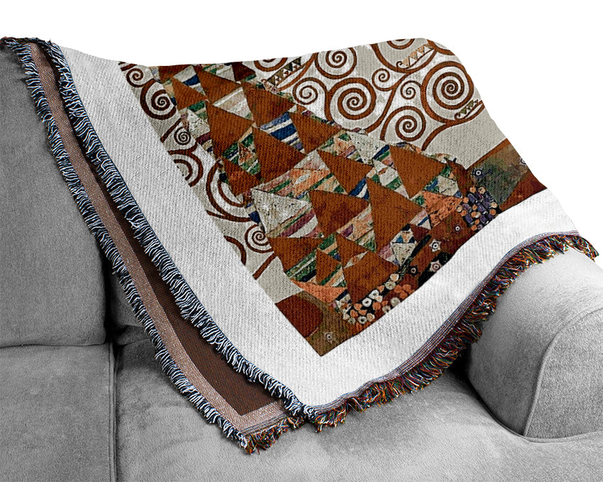 Klimt The Tree Of Life 1 Woven Blanket