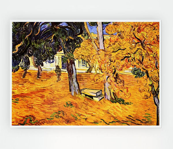 Van Gogh The Park Of St Paul Hospital In Saint Remy Print Poster Wall Art