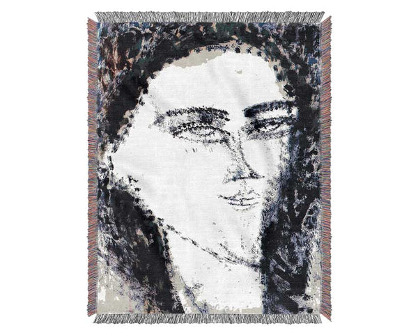 Modigliani Head 2 Woven Blanket