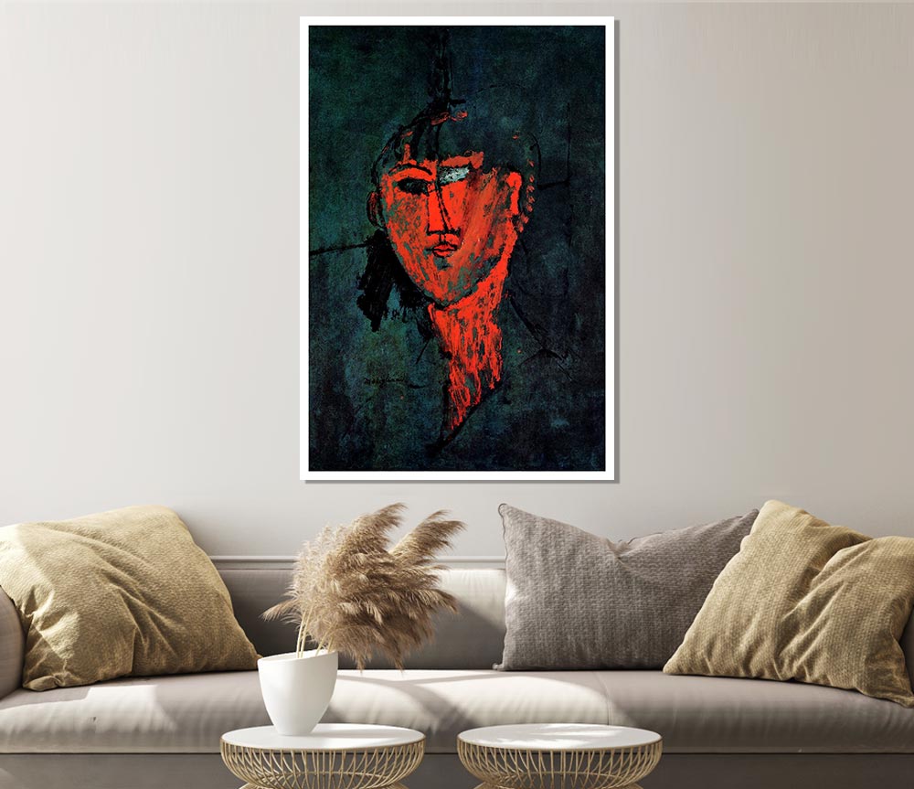 Head By Modigliani Print Poster Wall Art