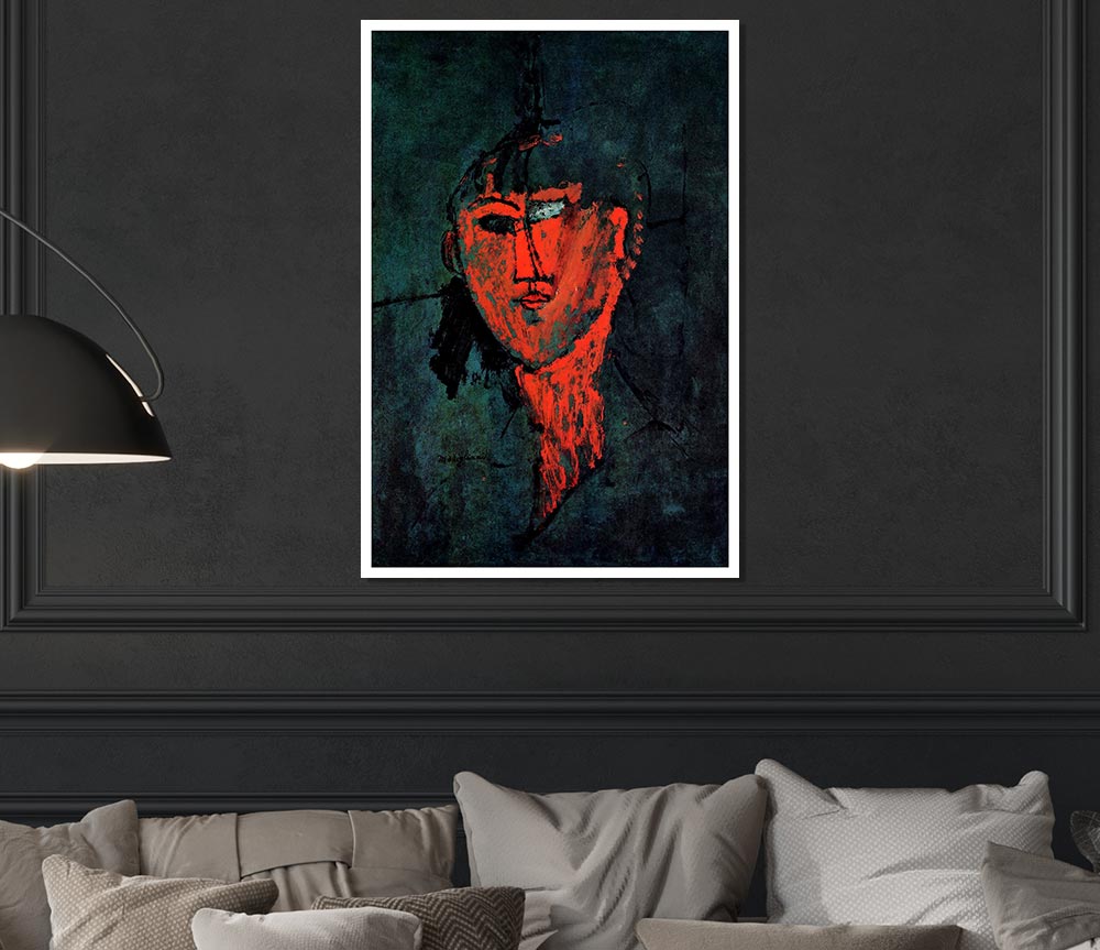 Head By Modigliani Print Poster Wall Art