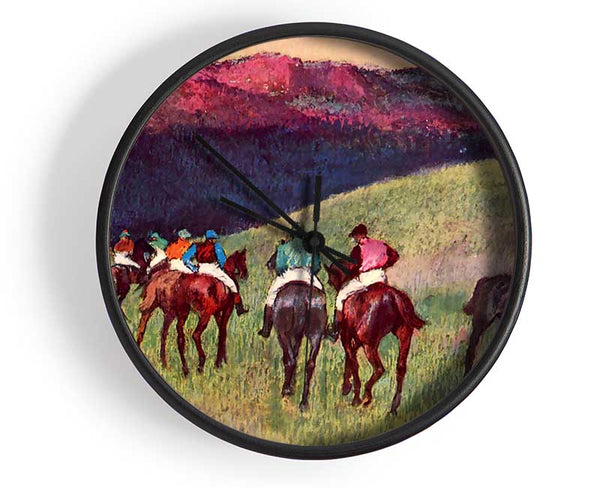 Degas Horse Racing -The Training Clock - Wallart-Direct UK